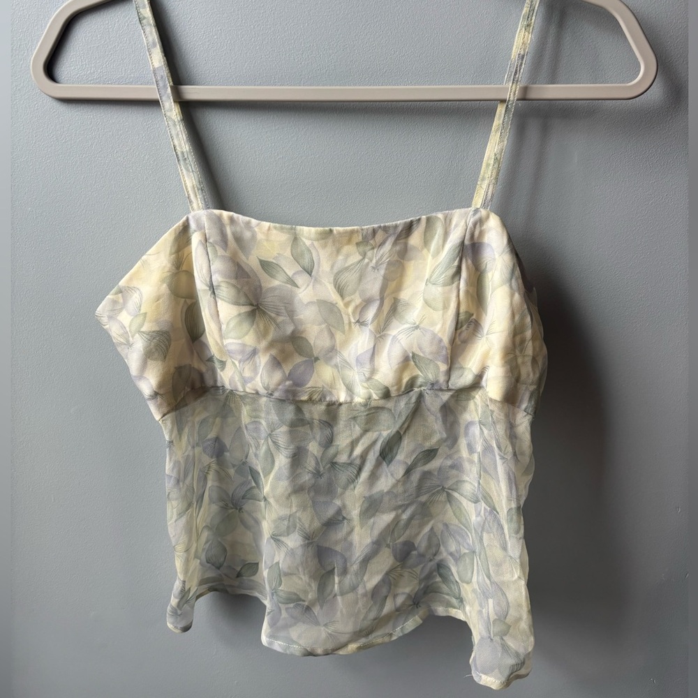 Handmade Silk Floral Print Women's Top with Button Closure